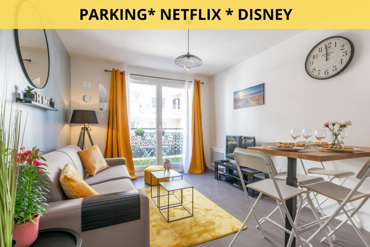 The Sunshine- Appart Cosy Proche Paris-Disney Avec Parking Prive Dans Residence Meaux Extérieur photo